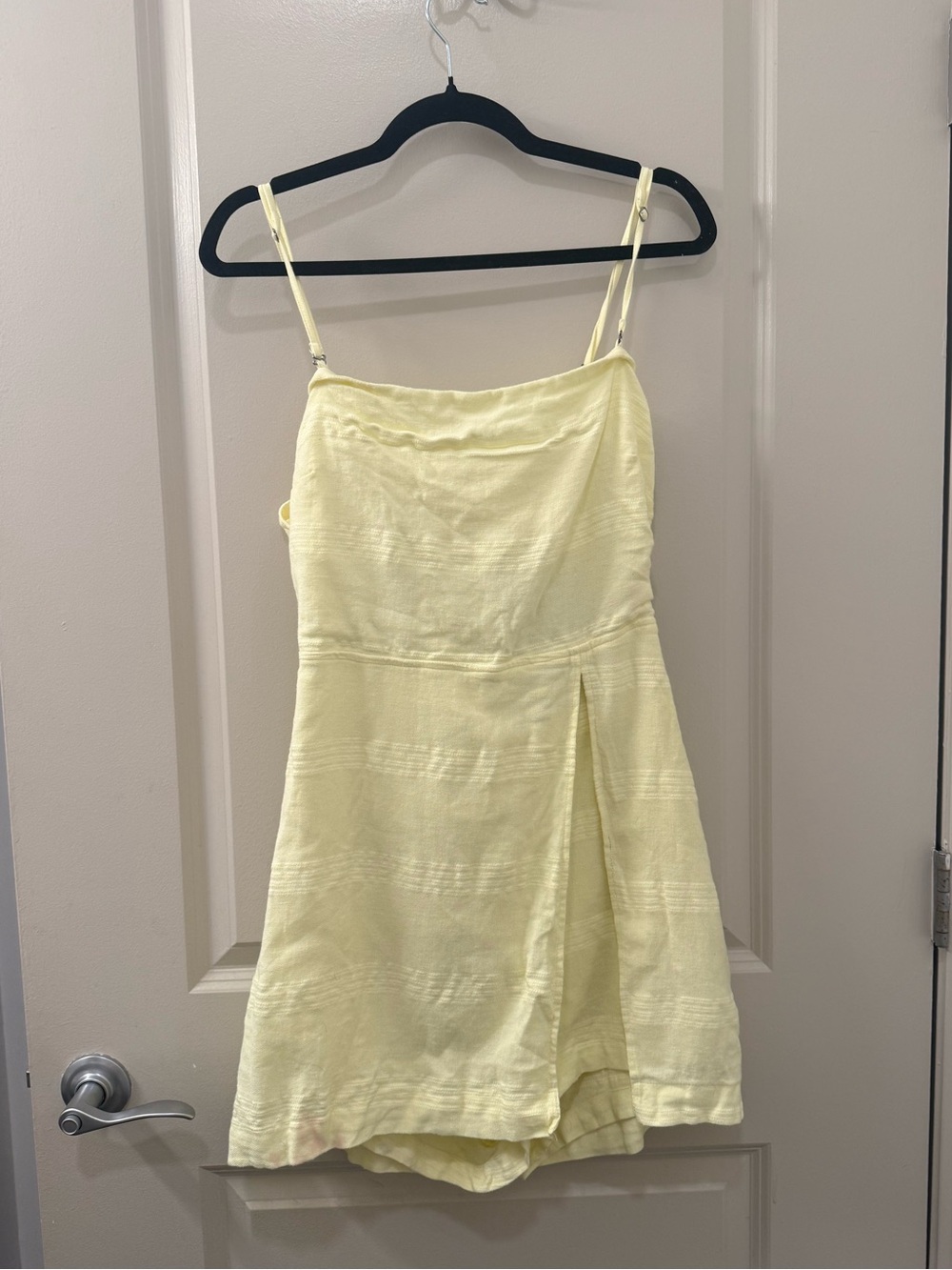 Free People Yellow Dress With Built in Shorts and Removable Straps and Tie Back